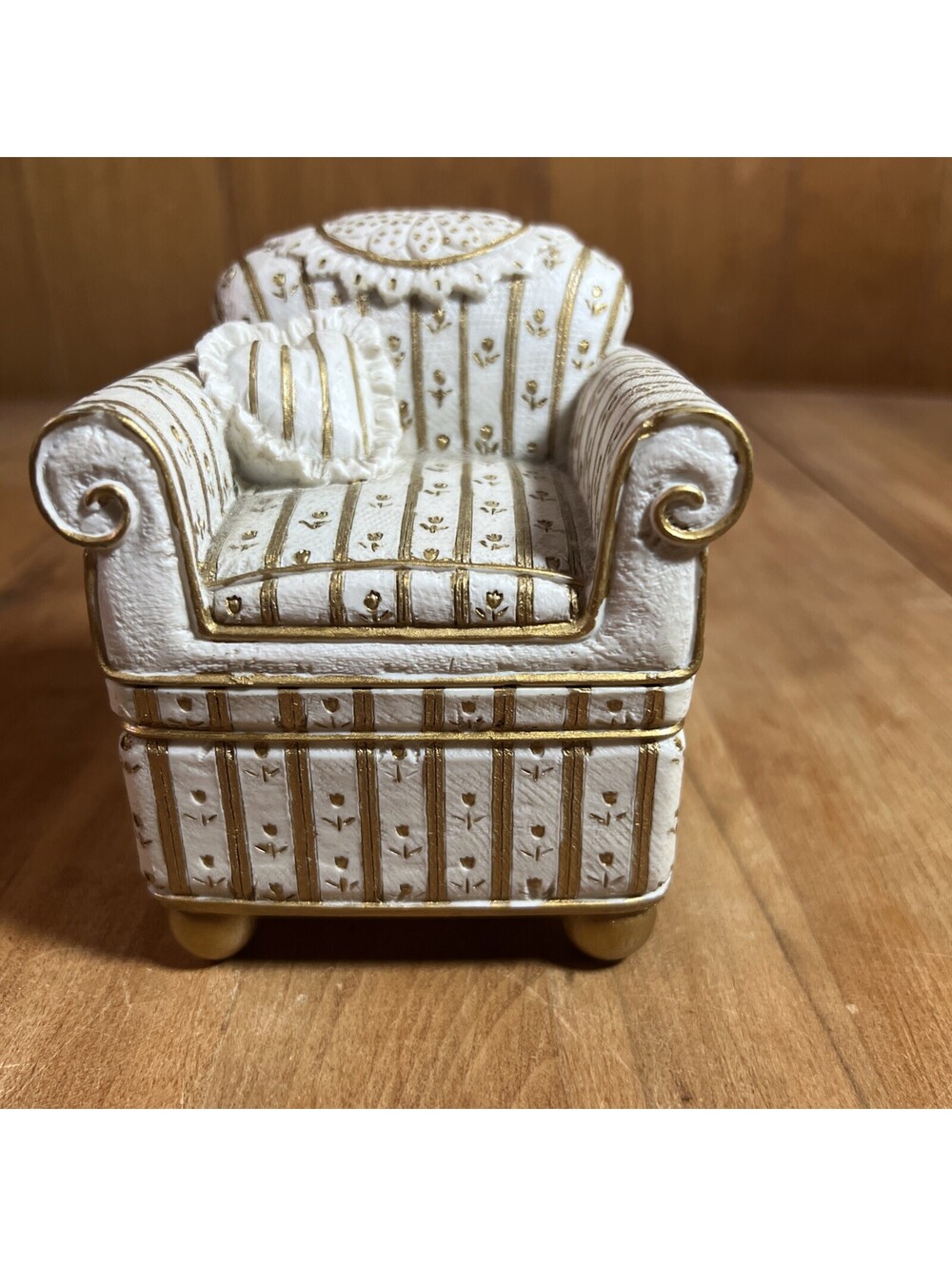 Armchair Trinket Box Lined With Velvet